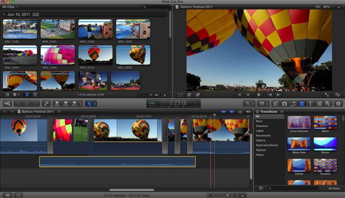 Screenshot de Final Cut Pro